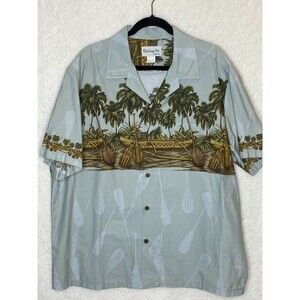 Bishop Street Apparel Hawaiian Shirt Mens Size 2XL Floral Made in Hawaii Cotton